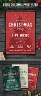 #Rustic圣诞派对#Flyer  - 假期#Events #Christmas #NewYears #Seasons #Holidays #Winter #Graphics #Design