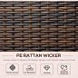 Outsunny Rattan Recliner Sofa with 360° Swivel, Outdoor Wicker Lounge Chair with Footrest & Soft Cushion for Patio, Garden, Backyard, Brown : Amazon.ca: Patio, Lawn & Garden