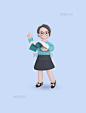 开学开学季c4d老师模型教师节教育行业3D人物上课教学