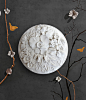 Hand made decor : The work is done in classic technique. Every element is processed by hand and it's unique.The floral composition is stylized in classic style and only in one copy.This hand made decor is perfect for modern interiors.Material: gypsum , d 
