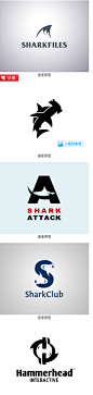 以鲨鱼为元素的创意logo设计(2) - logo设计 - 设计帝国