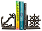 Nautical Metal Bookend Set contemporary-bookends