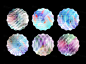 酷炫全息镭射渐变贴纸PNG免抠图素材免费下载 PixelBuddha - Holographic Stickers :  