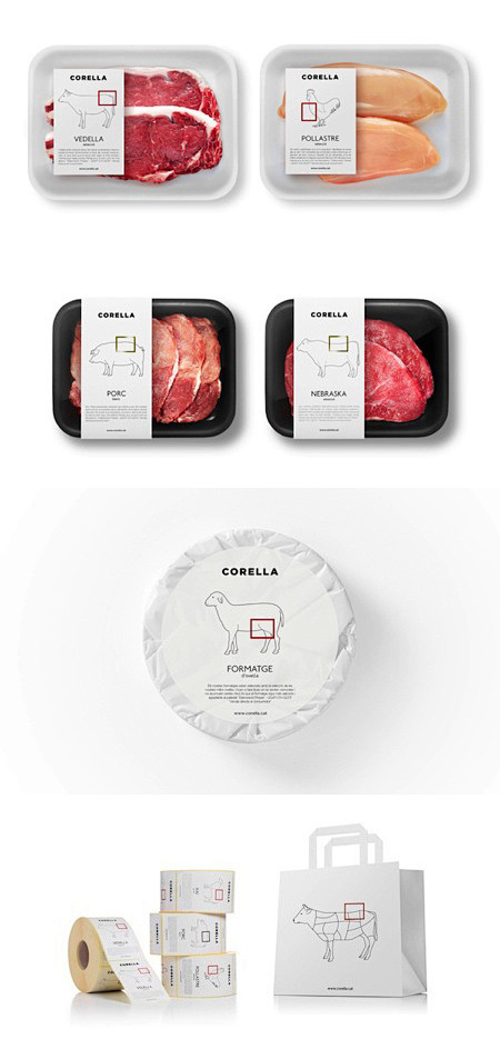 Fauna公司设计的简单清晰肉类食品包装