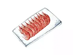 白灼虾水彩手绘插画菜肴图片下载