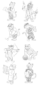 Character designs for Mobile games