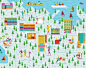 Destination Canada : We illustrated a series of maps for The Guardian and Destination Canada.  Each map highlighted noteworthy landmarks and activities across Calgary, Vancouver, Toronto and Montréal. 