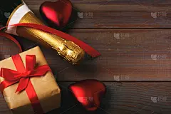 木制,礼物,情人节,背景,艾滋病警示丝带,包装纸,贺卡,浪漫,二月,板条箱