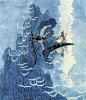 《柳毅传书》，是温州画家戴宏海于八十年代初创作，他精心刻画，三年乃得，作为告别连环画事业的念。