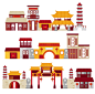 扁平化中国传统建筑