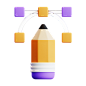 Pencil Tool 3D Illustration