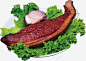 一盘腊肉和生菜装饰 免费下载 页面网页 平面电商 创意素材