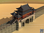 城门楼明清建筑仿古代建筑 古建筑 斗拱 城门 城墙3dmax模型 - 3d场景道具素材 - 游戏3d模型素材网 - www.cgmoxin.com
