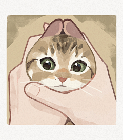 BUOO采集到猫-画