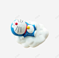 云朵上的机器猫摆件 创意素材