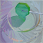 glass, transparent, pastel, still life, green, kitchen, painterly, contemporary, translucent karen o'neil