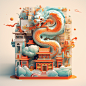 龙-3D-雕塑