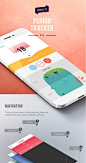 Period Tracker - iPhone日历APP UI设计 | 图翼网tuyiyi.com