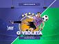 O Violeta é Show de Bola : Conceito criativo e KV de campanha promocional para os supermercados Violeta 