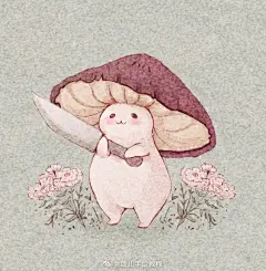如果蘑菇也有灵魂，也是森林里那个最快乐的灵魂，治愈系的超可爱的蘑菇精灵 .fairydropart

#手绘插画##原创插画#手绘艺术超话 ​​​​