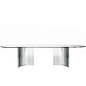 Gallotti and Radice Raj and Raj Light Table in Transparent Glass and Chrome