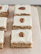roasted banana bars with brown butter cream cheese frosting