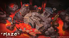 Maze: Shadow of light - Flaming Volcanic Region. , Eunju Park : Maze: Shadow of light - Flaming Volcanic Region. 
Stage Illustration -initial concept by young suk Choi.(https://twitter.com/robotking01)

Copyright ⓒ 'AwesomePIG&amp;ThumbAGE’ All Rights Res