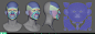 Low poly head mesh with proper edge-loops and UVs for texturing and animation.