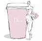 【澳大利亚时装插画家Megan Hess笔下的咖啡女郎】—— 优雅的 Dior，诠释的淋漓尽致！