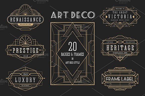 20 ArtDeco Badges & ...