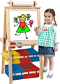 Amazon.com: Kids Destiny Deluxe Standing Easel Chalk Board and Magnetic Dry Erase: Toys & Games