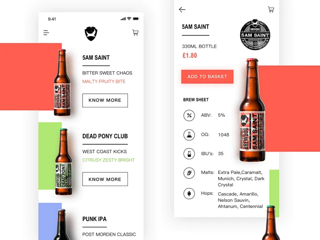 CRAFT BEER APP DESIGN ios oneline store beer interface app design ux ui-花瓣网