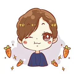 #我要换头像##每天画唠# 敲可爱的星星眼Q版头像~丨via 卡通漫画手绘Q版头像定制 ​​​​