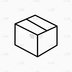 轮廓框图标。方框矢量插图。Web和Mobile的符号