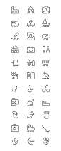 icon set - Braila city : School project in which we had to design a set of icons for a certain system, in my case, my hometown, Braila. I created rounded,clean stroke icons trying to express the feeling that city brings.#icons# #图标#