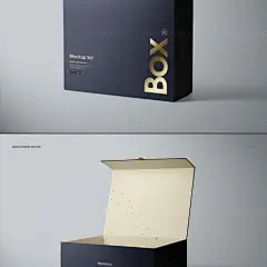 高档磁性礼盒产品包装盒多角度模拟效果展示样机psd设计素材模版-淘宝网