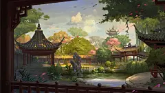 古风 场景原画
