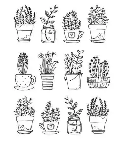 【图片】200个植物手帐小插画，临摹学习的好素材【手绘吧】_百度贴吧#126397730365
