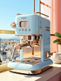 复古咖啡机设计☕️在繁忙的生活中来上一杯