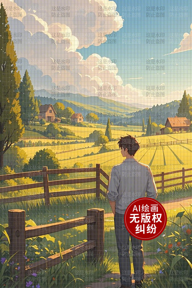 乡村插画-(6)