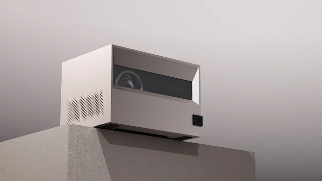 3D architecture geometry Projector Render shapes-花瓣网