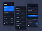 Digital wallet 01 : This work is a digital wallet product, using a dark color card style, simple style, outstanding information, I hope to help your work.