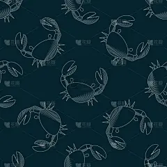 海洋,抽象,螃蟹,四方连续纹样,可爱的,纺织品,野生动物,食品,壁纸,船