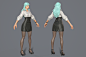 剑灵2 服装女 办公室 秘书-独立角色模型-微元素 - Element3ds.com!