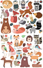 #插画狂想# 【可爱动物还可以怎么画？】插画中会经常需要绘制动物，这里有近百个可爱动物的手绘表现。 ​​​​