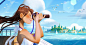 소살리토를 향해 가는 배 안 Sausalito Sanfransisco  #digitalpainting #digitalart #mingeeart #mingee #myart #doodle #illustration #sausalito #sanfrancisco #travel #sea #sky #camera #girl #소살리토 #여행 #그림 #샌프란시스코 #일러스트 #characterdesign #character