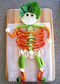 Cool way to make a veggie tray for a Halloween party!