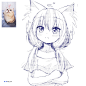 白俄罗斯 nisp_art 二次元速写练习 作品欣赏 46P-线稿时代-微元素 - Element3ds.com!
