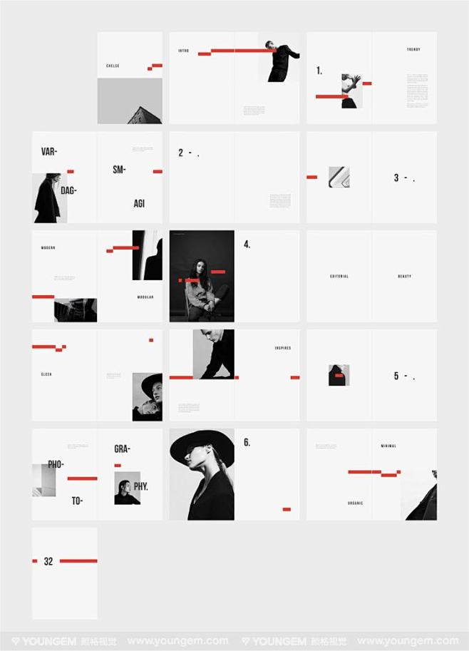 极简主义高端简约摄影艺术图文作品集杂志画...