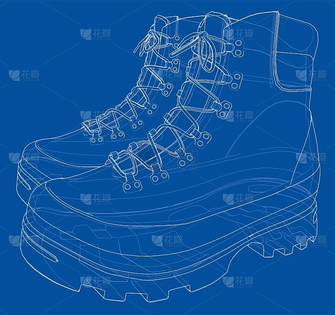 Mens boot concept. Vector rendering of 3d图片_其他图片图片素材-花瓣网